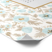 2025 Kalender Voljaar Blue Cream Poppies Poster (Hoek)