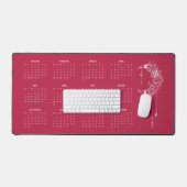 2025 Kalender Voljaar Boho Dusty Roos Desk Mat (Keyboard & Muis)