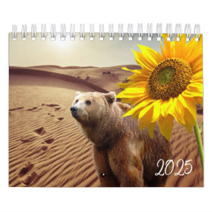 2025 Kalender Zonnebloem Beer Natuur