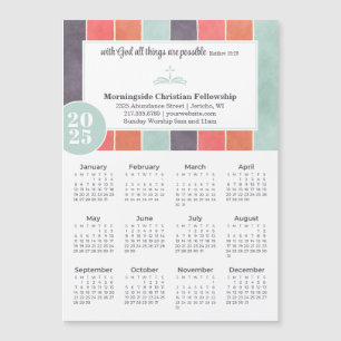 2025 Kerk Promo Multicolor Strepen Kalender
