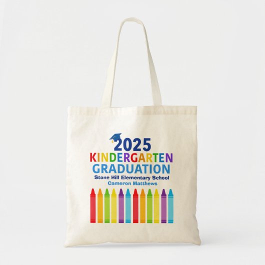 2025 Kleuterschool Afstuderen Schattige Aangepast Tote Bag (Voorkant)