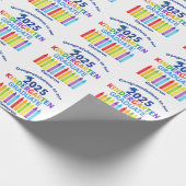 2025 Kleuterschool Afstuderen Schattige Custom Afs Cadeaupapier (Hoek)