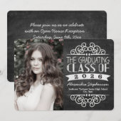 2025  Krijtbord Afstuderen Foto Kaart (Voorkant / Achterkant)