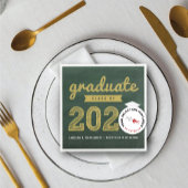 2025 Krijtbord Bold Sketch Graduation Party Paper Servet