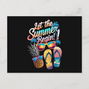 2025 Laat de zomer beginnen 2025 Zomer vakantie Briefkaart