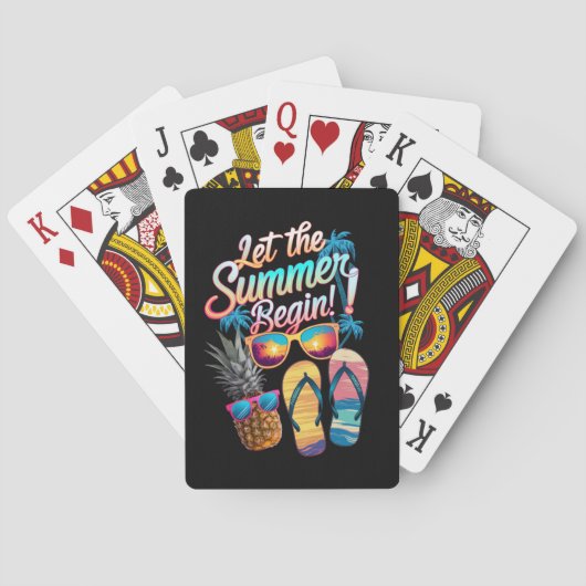 2025 Laat de zomer beginnen 2025 Zomer vakantie Pokerkaarten (Achterkant)