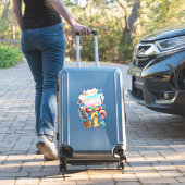 2025 Laat de zomer beginnen 2025 zomervakantie Sticker (Koffer Insitu)