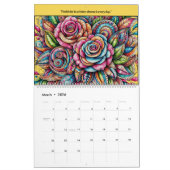 2025 Levendige kleurrijke bloemen kalender (Mar 2026)