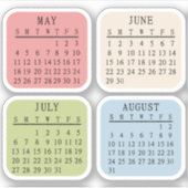 2025 Maandelijkse Bujo Planner Bullet Journal Kale Sticker (Voorkant)