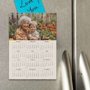 2025 magnetische fotokalender volledig jaar 5x7 Ka Uitnodiging