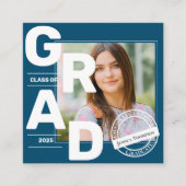 2025 Mini photo Blue Graduation Invitation (Devant)