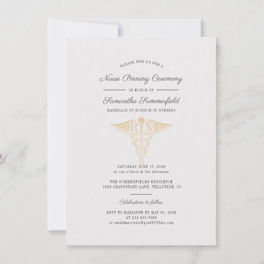 2025 Minimalistische Afstuderen verpleegkundige pi Kaart (Voorkant)