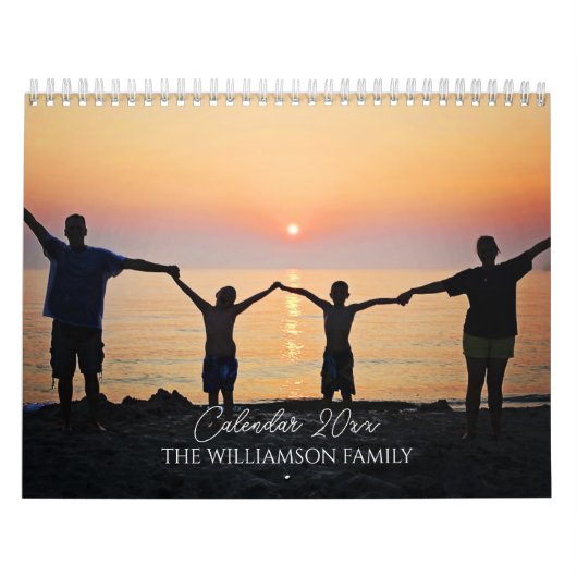 2025 Minimalistische moderne Gepersonaliseerd foto Kalender (Hoes)