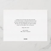 2025 Modern handschrift Gelukkig Nieuwjaar Folie Feestdagenkaart (Achterkant)