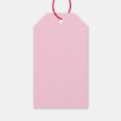 2025 Modern Kerstmis Merry and Bright Rood Roze Cadeaulabel (Achterkant)