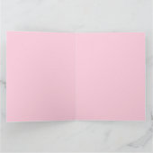 2025 Modern Kerstmis Merry and Bright Rood Roze Kaart (Binnen)