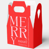 2025 Modern Merry and Bright Red Pink Christmas Bedankdoosjes (Open)