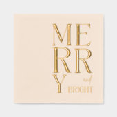 2025 Modern Script Vrolijk en helder kerstfeest Folie Servetten (Voorkant)