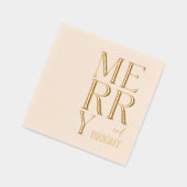 2025 Modern Script Vrolijk en helder kerstfeest Folie Servetten (Links)