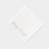 2025 Modern Script Vrolijk en helder kerstfeest Folie Servetten (Rechts)