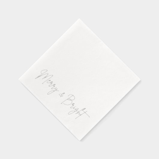 2025 Modern Script Vrolijk en helder kerstfeest Folie Servetten (Rechts)
