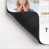 2025 Moderne Familie 4 Fotocollage Custom Muismat (Hoek)