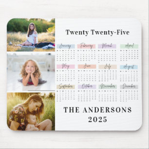 2025 Moderne Familie 4 Fotocollage Custom Muismat