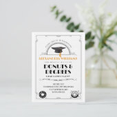 2025 Moderne Stijlvolle Donuts en Graden Afstudere Briefkaart (Staand voorkant)