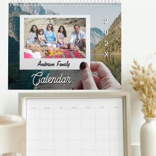 2025 Moderne Trendy Familie Foto's toevoegen Custo Kalender