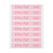 2025 Moderne vrolijke en felrode roze kerst (Vel)