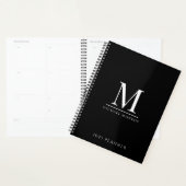 2025 Monogrammed Minimalist Gold Black Modern (Devant avec enveloppe)