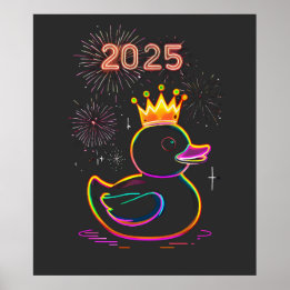 2025 Neon Duck Vuurwerkviering Poster