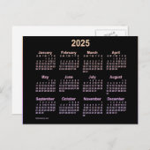 2025 Neon Ipanema Mini Kalender van Janz Briefkaart (Voorkant / Achterkant)