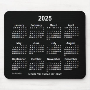 2025 Neon White Agenda van Janz Muismat