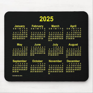 2025 Neon Yellow Agenda van Janz Muismat