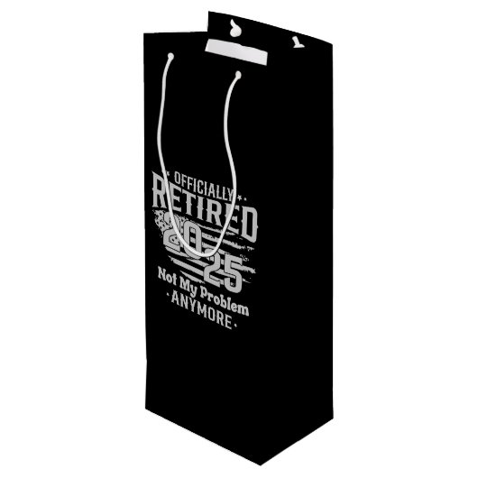 2025 niet meer mijn probleem wijn cadeautas (Achterkant Gekanteld)