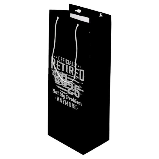 2025 niet meer mijn probleem wijn cadeautas (Voorkant Gekanteld)