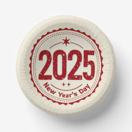 2025 Nieuwjaarsdag Papieren Bowl Papieren Kommen