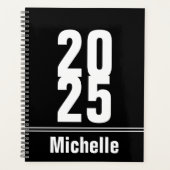 2025 Noir et blanc Nom Modèle texte (Devant)