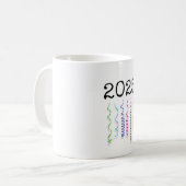 2025, Nouvel An, Mug de café avec Streamers (Devant gauche)