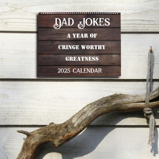 2025 Papa grappen Kalender-Hout Humorous Gift voor Kalender