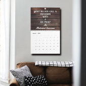 2025 Papa grappen Kalender-Hout Humorous Gift voor Kalender