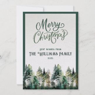 2025 Personalized Merry Christmas Card with Photo Feestdagenkaart