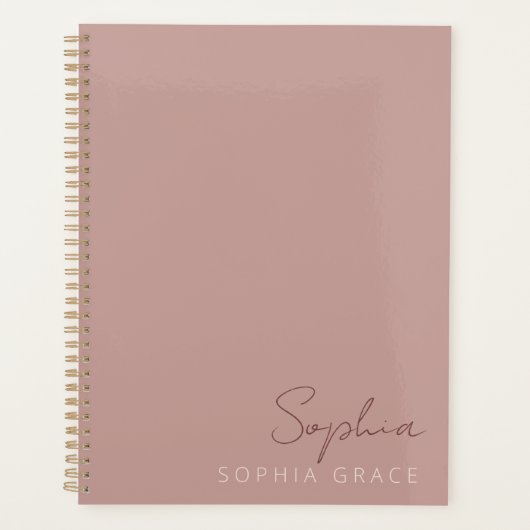 2025 Personnalisé Script moderne Dusty Rose (Devant)