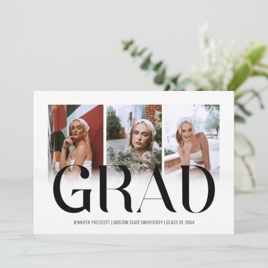 2025 Photo Collage Afstuderen aangekondigd Aankondiging (Staand voorkant)