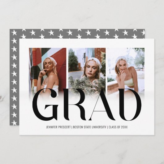 2025 Photo Collage Afstuderen aangekondigd Aankondiging (Voorkant / Achterkant)