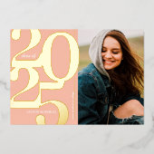 2025 Photo Peach Coral Graduation Faire-part (Recto)