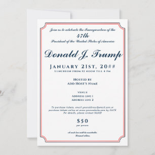 2025 President Donald Trump Inauguratie Partij Kaart