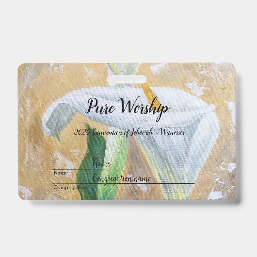 2025 Pure Worship acrylics customize text Badge (Voorzijde)