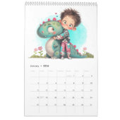 2025 Quirky Boy & Dinosaur Cartoon Kalender (Jan 2026)
